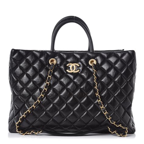 chanel shopping tote sizes|Chanel classic shopping tote.